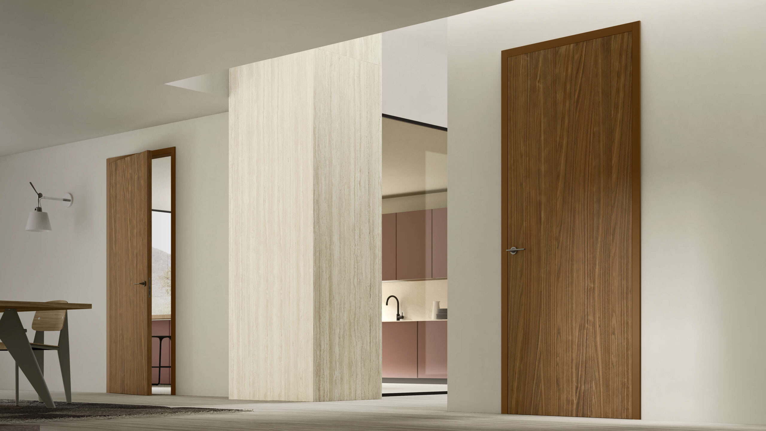 Porte interne Venus Design Plan con finitura effetto legno